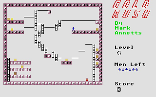 Goldrush atari screenshot